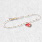 Brazalete c/ Corazon & Esferas - Oro Amarillo 18Kts