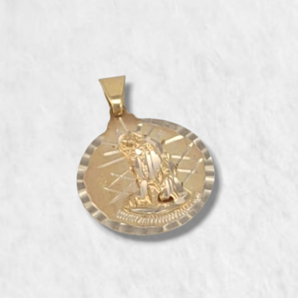 Medalla (18.6 mm) San Lazaro - Oro Amarillo 14Kts
