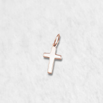 Dije (9 x 14 mm) Cruz - Oro Rosado 14Kts