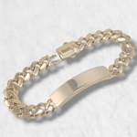 Brazalete (20.5 cm) c/ Placa Grande - Oro Amarillo 14 Kts