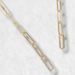 Cadena (41 cm) PaperClip Maciza ABIERTA - Oro Amarillo 14Kts
