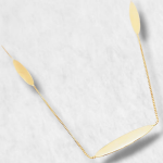Cadena (35 + 5 cm) c/ 3 Placas Ovaladas - Oro Amarillo 18Kts