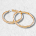 Argollas (33 mm) Media Cana Light - Oro Amarillo 18Kts
