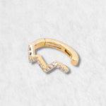 Cuff Zig Zag c/ Diamantes Pave - Oro Amarillo 14Kts