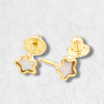 Zarcillos (5 x 5 mm) Trebol c/ Zircon - Oro Amarillo 14Kts - Image 2