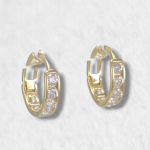 Zarcillos (5 x 5 mm) Trebol c/ Zircon - Oro Amarillo 14Kts - Image 5