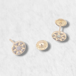 Zarcillos (5 x 5 mm) Trebol c/ Zircon - Oro Amarillo 14Kts - Image 8