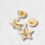 Zarcillos (5 x 5 mm) Trebol c/ Zircon - Oro Amarillo 14Kts - Image 12