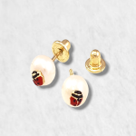 Abridores de Perla Mini Lady Bug - Oro Amarillo 18Kts