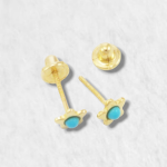 Zarcillos (5 x 5 mm) Trebol c/ Zircon - Oro Amarillo 14Kts - Image 17