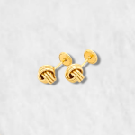 Zarcillos (7 mm) Zircon c/ Marco Greca - Oro Amarillo 18Kts - Image 3