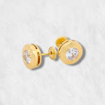 Zarcillos (7 mm) Zircon c/ Marco Greca - Oro Amarillo 18Kts - Image 18