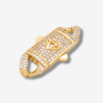 Broche (Caja) c/ Zircones Pave - Oro Amarillo 14Kts