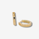 Huggies (10 mm) Esmeraldas Pave - Oro Amarillo 18Kts - Image 2