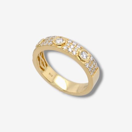 Anillo c/ Diamantes Pave (0.44Ct) - Oro Amarillo 18Kts