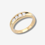 Anillo Macizo c/ Diamantes (0.50Ct) - Oro Amarillo 14Kts