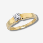 Anillo Compromiso c/ Diamante (0.20Ct) - Oro Amarillo 18Kts