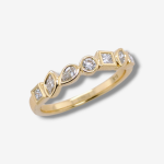 Anillo Matrimonio c/ Diamantes (0.47Ct) - Oro Amarillo 18Kts