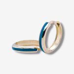Huggies (15 mm) c/ Esmalte - Oro Amarillo 14Kts