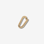 Broche Mosquetón (15 x 6 mm) Ovalado p/ Cadena PaperClip - Oro Amarillo14Kts