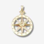 Dije Rosa de los vientos (25mm) - Oro Amarillo 14Kts