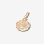 Medalla (13 mm) redonda Virgen Guadalupe c/ Zircones - Oro Dos Tonos 14Kts - Image 7