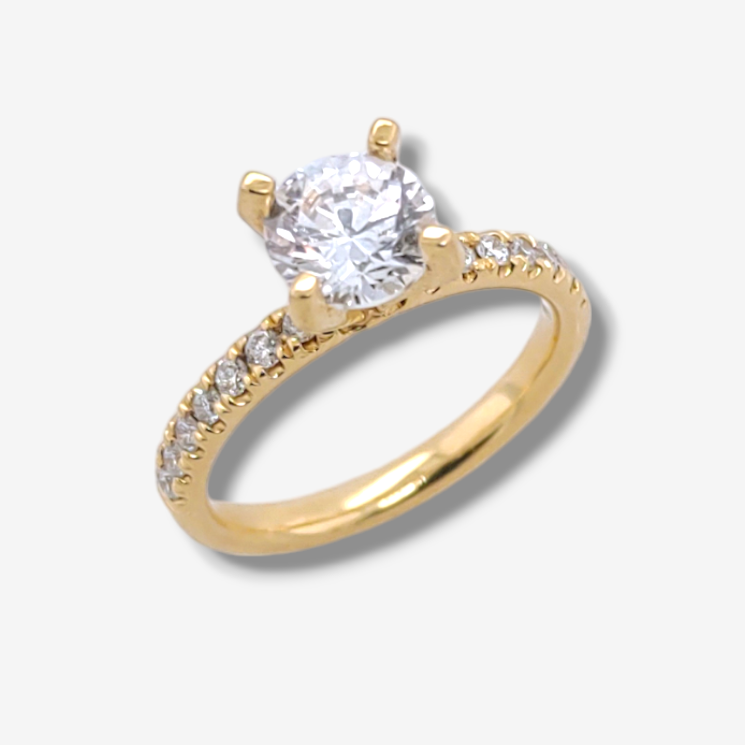 Photoroom-20240408_161102 Anillo de Compromiso c/ 16 Diamantes (0.18 Ct) - Oro Amarillo 18Kts - Image 1