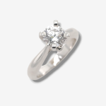 Anillo de Compromiso con Cintillo de Diamantes (0.18 Ct) y Zircon Central - Oro Amarillo 18 Kts - Image 12