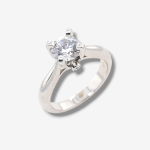 Anillo de Compromiso con Cintillo de Diamantes (0.18 Ct) y Zircon Central - Oro Amarillo 18 Kts - Image 13
