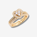 Anillo de Compromiso con Cintillo de Diamantes (0.18 Ct) y Zircon Central - Oro Amarillo 18 Kts - Image 14