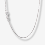 Cadena (40 cm) Franco Diamantada - Oro Blanco 18Kts