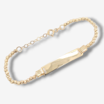 Brazalete (16 cm) Esclava c/ Esferas Diamantadas - Oro Amarillo 14Kts