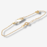Brazalete (16 cm) Esclava c/ Corazon Calado - Oro Amarillo 14Kts