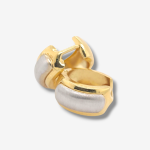 Huggies (16 mm) Reversible c/ Oro Blanco - Oro Amarillo 18Kts
