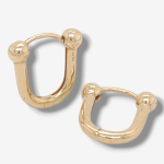 Huggies (14 x 14 mm) U Link - Oro Amarillo 14Kts