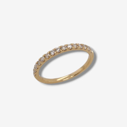 Anillo Cintillo Churumbela c/ Diamantes - Oro Amarillo 18Kts