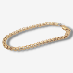 Brazalete (22 Cm) Box Hexagonal (5 mm) - Oro Amarillo 14 Kts