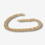 Brazalete (6 mm) Macizo Tejido Bismark - Oro Amarillo 18Kts