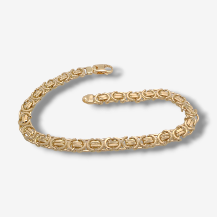 Brazalete (6 mm) Macizo Tejido Bismark - Oro Amarillo 18Kts