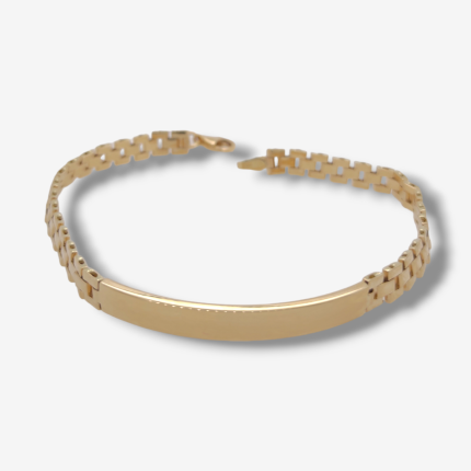 Brazalete (19.5 cm) Esclava Placa Tejido Pantera - Oro Amarillo 18Kts
