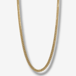 Cadena (60 cm) Maciza Tejido Cuban Link c/ Cierre Lobster (3.4 mm) - Oro Amarillo 18Kts