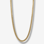 Cadena (55 cm) Maciza Tejido Cuban Link c/ Cierre Lobster (3.5 mm) - Oro Amarillo 18Kts