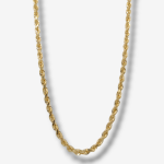 Cadena (65 cm) Maciza Tejido Cordon San Francisco (3 mm) - Oro Amarillo 18Kts