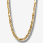 Cadena (65 cm) Macizo Tejido Cuban Link c/ Cierre Caja (4.5 mm) - Oro Amarillo 18Kts