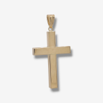 Cruz (21 x 32 mm) Tubo Rectangular Light  - Oro Amarillo 18Kts - Image 9
