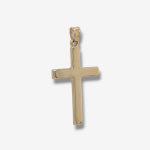 Cruz (21 x 32 mm) Tubo Rectangular Light  - Oro Amarillo 18Kts - Image 2