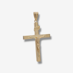 Cruz (21 x 32 mm) Tubo Rectangular Light  - Oro Amarillo 18Kts - Image 4