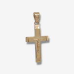 Cruz (21 x 32 mm) Tubo Rectangular Light  - Oro Amarillo 18Kts - Image 7