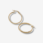 Argollas (28 mm) Media Cana Light - Oro Amarillo 18Kts