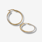 Argollas (26 mm) Dobles - Oro Dos Tonos 18Kts